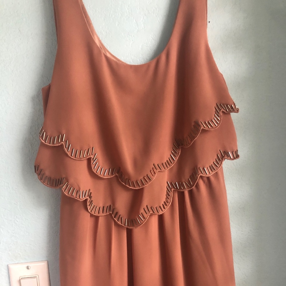 Gianni Bini Tan Mini Dress Embellished